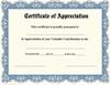 Certificate of Appreciation on StockSmith Border / Qty. 20
