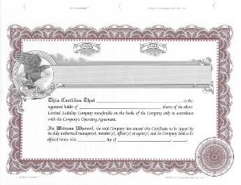 StockSmith Certificate with Shares for LLC