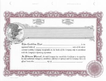 StockSmith Certificate with Units for LLC
